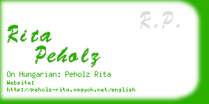 rita peholz business card